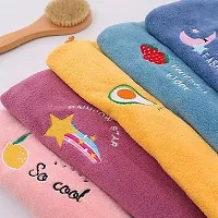 Hair Towel Wrap Absorbent Towel Quick Drying Microfiber 500 GSM Bath Towel Hair Dry Cap Salon Towel (Multicolor) (Pack of 1)-thumb2