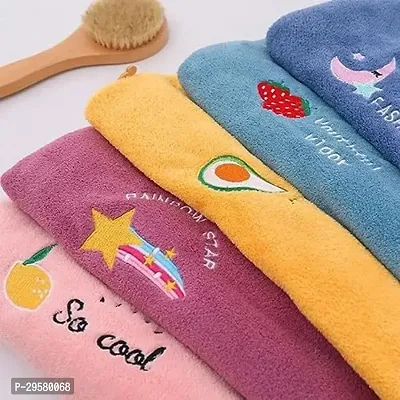 Hair Towel Wrap Absorbent Towel Quick Drying Microfiber 500 GSM Bath Towel Hair Dry Cap Salon Towel (Multicolor) (Pack of 1)-thumb3