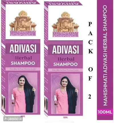 Adivasi Herbal Shampoo for Healthy Scalp  Hair Growth | Sulphate, Paraben Free | Gentle Cleansing  Nourishment for Lush Hair - 100ml (Pack Of 2)-thumb0