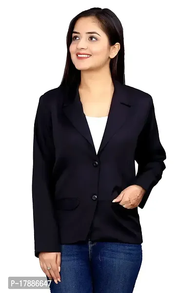 Inaaya Women's Single-Breasted Blazer/Formal Blazer/Casual Blazer/Full Sleeve Blazer/Regular Fit Blazer/Clean Look/Regular Length Blazer-thumb5