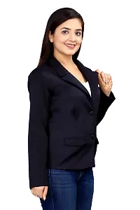 Inaaya Women's Single-Breasted Blazer/Formal Blazer/Casual Blazer/Full Sleeve Blazer/Regular Fir Blazer/Clean Look/Regular Length/Cotton Lycra Blazer.-thumb3