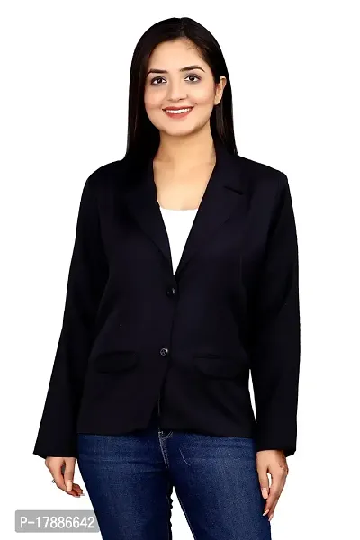 Inaaya Women's Single-Breasted Blazer/Formal Blazer/Casual Blazer/Full Sleeve Blazer/Regular Fit Blazer/Clean Look/Regular Length Blazer-thumb5