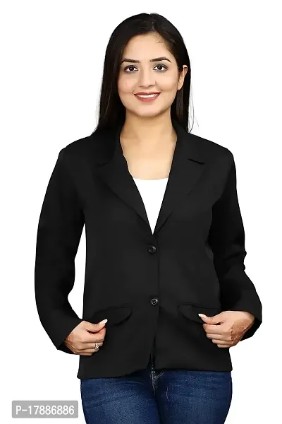 Inaaya Women's Single-Breasted Blazer/Formal Blazer/Casual Blazer/Full Sleeve Blazer/Regular Fit Blazer/Clean Look/Regular Length Blazer-thumb5