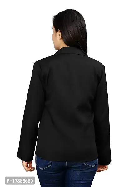 Inaaya Women's Single-Breasted Blazer/Formal Blazer/Casual Blazer/Full Sleeve Blazer/Regular Fit Blazer/Clean Look/Regular Length Blazer-thumb2