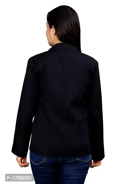 Inaaya Women's Single-Breasted Blazer/Formal Blazer/Casual Blazer/Full Sleeve Blazer/Regular Fit Blazer/Clean Look/Regular Length Blazer-thumb2