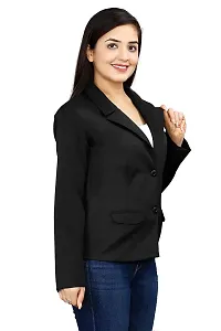 Inaaya Women's Single-Breasted Blazer/Formal Blazer/Casual Blazer/Full Sleeve Blazer/Regular Fit Blazer/Clean Look/Regular Length Blazer-thumb3