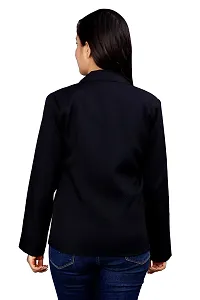 Inaaya Women's Single-Breasted Blazer/Formal Blazer/Casual Blazer/Full Sleeve Blazer/Regular Fir Blazer/Clean Look/Regular Length/Cotton Lycra Blazer.-thumb1