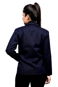 Inaaya Women's Single-Breasted Blazer/Formal Blazer/Casual Blazer/Full Sleeve Blazer/Regular Fir Blazer/Clean Look/Regular Length/Cotton Lycra Blazer.-thumb1