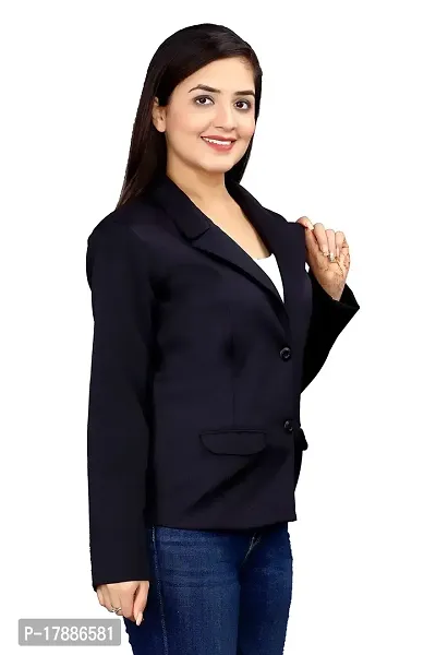 Inaaya Women's Single-Breasted Blazer/Formal Blazer/Casual Blazer/Full Sleeve Blazer/Regular Fit Blazer/Clean Look/Regular Length Blazer-thumb4