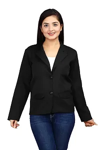 Inaaya Women's Single-Breasted Blazer/Formal Blazer/Casual Blazer/Full Sleeve Blazer/Regular Fit Blazer/Clean Look/Regular Length Blazer-thumb4
