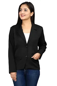 Inaaya Women's Single-Breasted Blazer/Formal Blazer/Casual Blazer/Full Sleeve Blazer/Regular Fit Blazer/Clean Look/Regular Length Blazer-thumb4