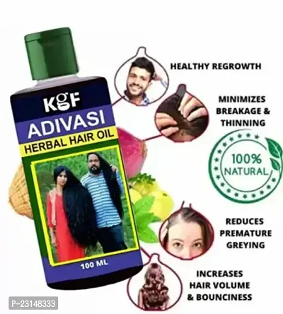 Kgf Adivasi Herbal Hair Oil For Fast Hair Growth And Dandruff Control Hair Oil (100 Ml)