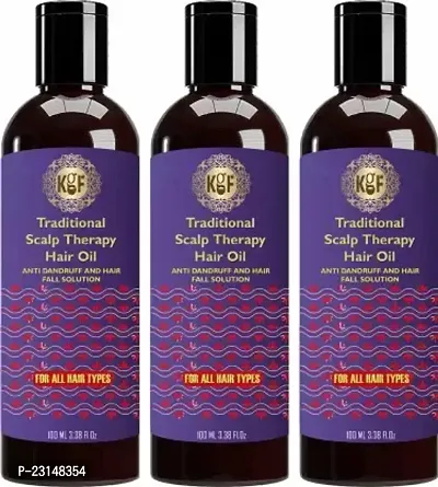 Kgf Traditional Hair And Scalp Therapy Oil Hair Oil (300 Ml) Pack Of 3