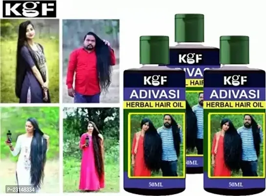 Kgf Adivasi Herbal Hair Oil For Fast Hair Growth And Dandruff Control Hair Oil (150 Ml) Pack of 3