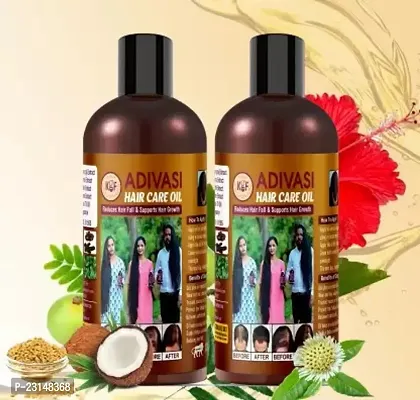 Kgf Adivasi Herbal Hair Oil For Men And Women Promotes Hair Growth Hair Oil (400 Ml) Pack Of 2-thumb0
