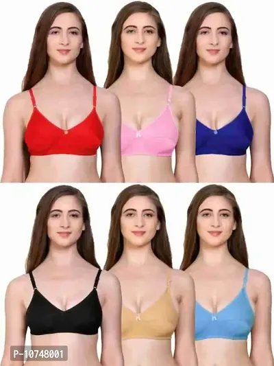 j.MOMANI Bra combo pack Bra combo set 6 cotton Women Everyday Non