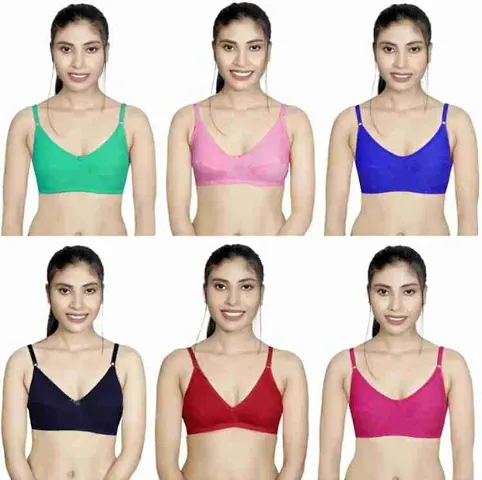 Stylish Solid Bras Set For Women Pack Of