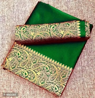 Beautiful Silk Cotton Woven Design Saree with Blouse piece-thumb3