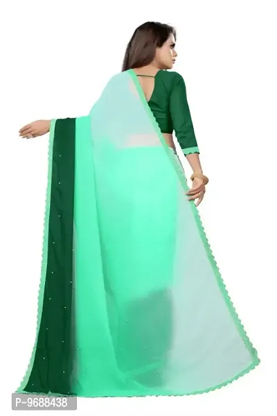 Georgette Padding Moti Look Saree Party Wedding Festive Saree-thumb3