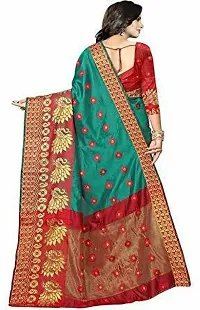 Beautiful Cotton Blend Saree with Blouse piece-thumb1