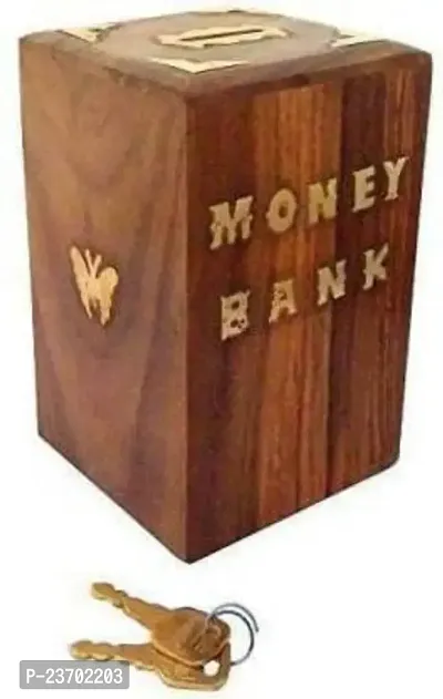 Wooden Money Bank - Coin Saving Box - Piggy Bank - Gifts for Kids, Girls, Boys And Adults