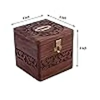 Handmade Wooden Coin Box, Money Storage Box,Wooden Piggy Bank, Money Bank,-thumb2
