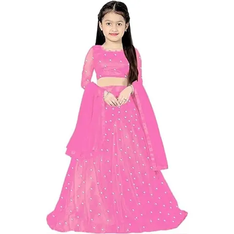 Girls Soft Net Latest Embroidered Lehenga Choli