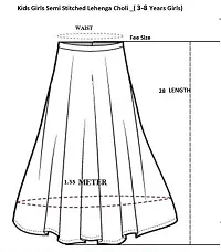 Femisha Creation Girl's Taffeta Satin Semi stitched Lehenga Choli (FC_K_Alexa002_Yellow_13-14 Years)-thumb3