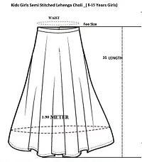 Femisha Creation Girl's Taffeta Satin Semi stitched Lehenga Choli (FC_K_Alexa002_Yellow_13-14 Years)-thumb4