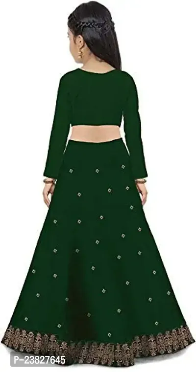 Femisha Creation Satin Embroidered Girls Lehenga Choli-thumb2