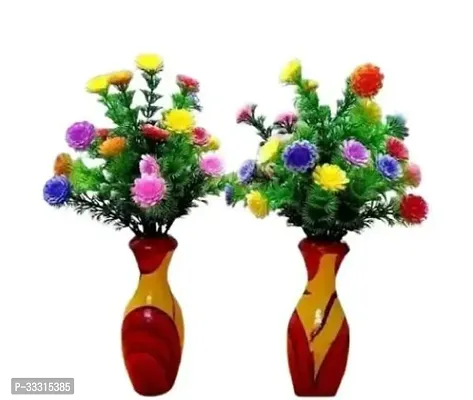 Classic Pot with Artificial Flower Plant Pack Of 2