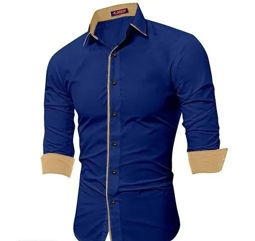 Hot Selling Cotton Blend Long Sleeves Casual Shirt 