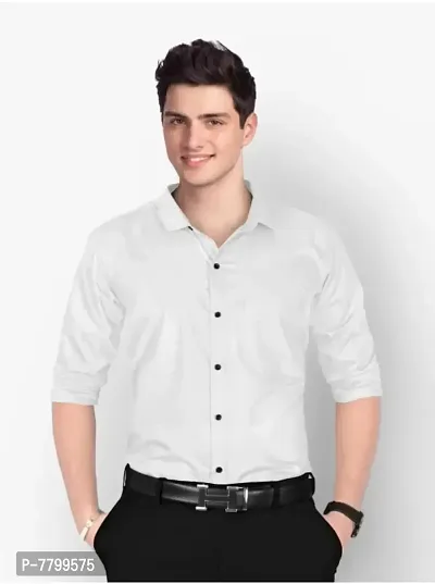 White 2 P Full Sleeve Men Shirt-thumb0
