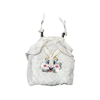 Teen Hug Baby Girl Rabbit Sticker New Look Festive/Party Knee Length Sleeveless Western Wear Cotton Blend Top and Skrit Set-thumb1
