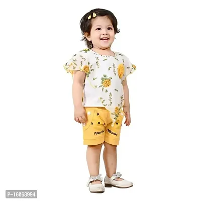 Teen Hug Baby Girls Party Festive Top  Shorts sets cotton blend top and denim shorts (Size 6 Months up to 2Years)-thumb4