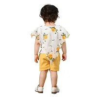 Teen Hug Baby Girls Party Festive Top  Shorts sets cotton blend top and denim shorts (Size 6 Months up to 2Years)-thumb1