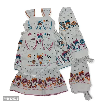 Baby Girl Flower Printed Festive/Party Knee Length Off-Shoulder Cap sleeve Top and Skirt Set-thumb3