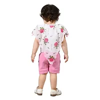 Teen Hug Baby Girls Party Festive Top  Shorts sets cotton blend top and denim shorts (Size 6 Months up to 2Years)-thumb2
