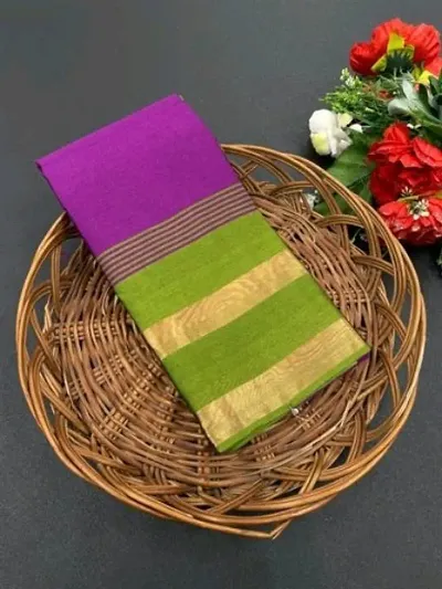 Cotton Silk Woven Sarees with Blouse piece