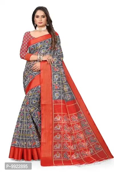 Cotton Blend printed saree-thumb0