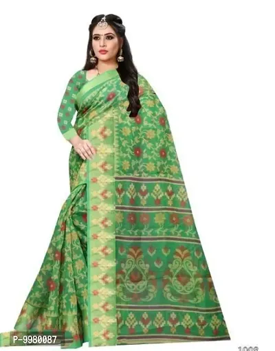 Classic Cotton Silk Printed Saree with Blouse piece-thumb0