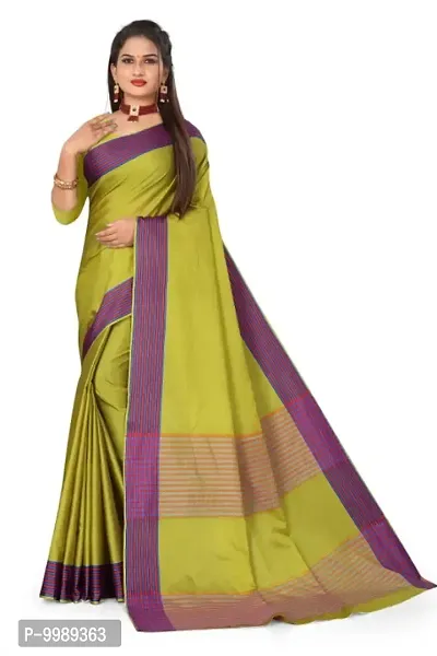 Classic Silk Blend Jacquard Saree with Blouse piece-thumb0