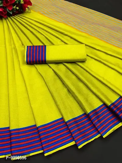 Classic Art Silk Striped Saree with Blouse piece