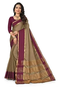 Classic Cotton Silk Jacquard Saree with Blouse piece-thumb1