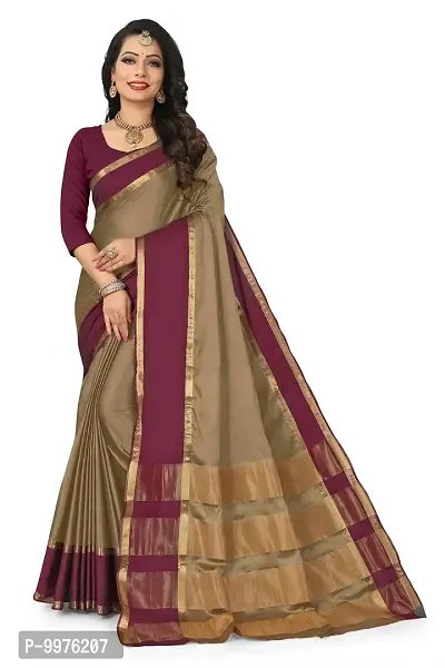 Classic Cotton Silk Jacquard Saree with Blouse piece-thumb2