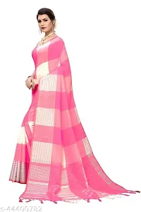 Classic Cotton Silk Checked Saree with Blouse piece-thumb1