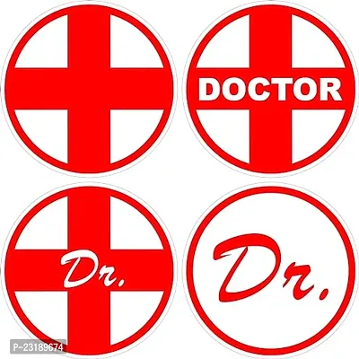 Idesigns Universal Red Outer Stickers For All Cars and Bikes Set of 4