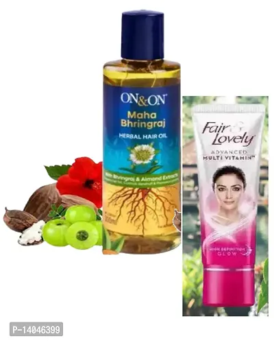 on/on maha bhringraj herbal hair oil pack of 1,fairlovely face cream25gm