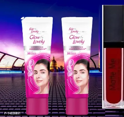 New pack glow and lovely fairlovely women facecream pack of 2 25gm each,Liquid Lipstick