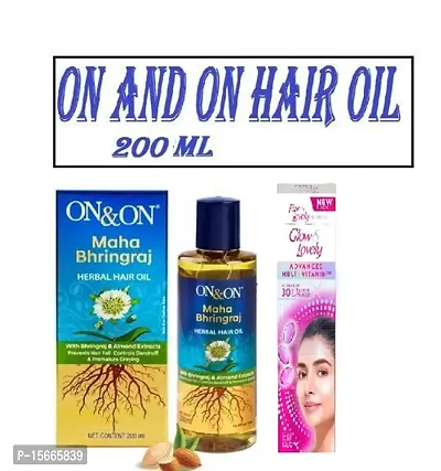 OnOn Maha Bhringraj Herbal Hair Oil 200 Mlface Cream 25gm